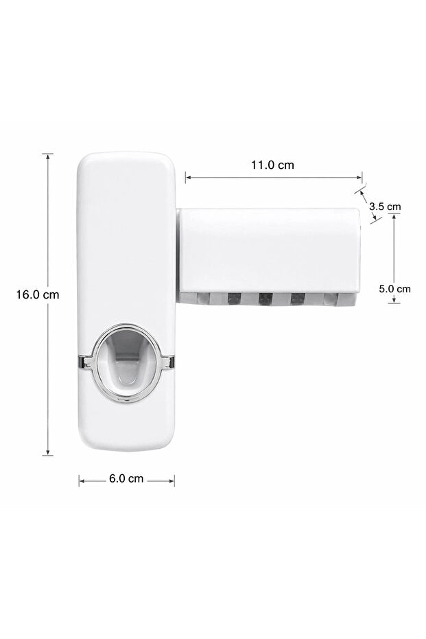 Diş Macunu ve Fırça Tutucu | Duvar Tipi Yapışkanlı Banyo Organizer
