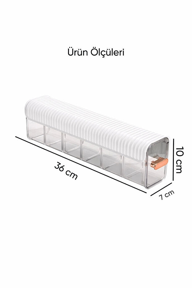 6 Bölmeli Çekmece Organizer | Sürgülü Dolap İçi Düzenleyici