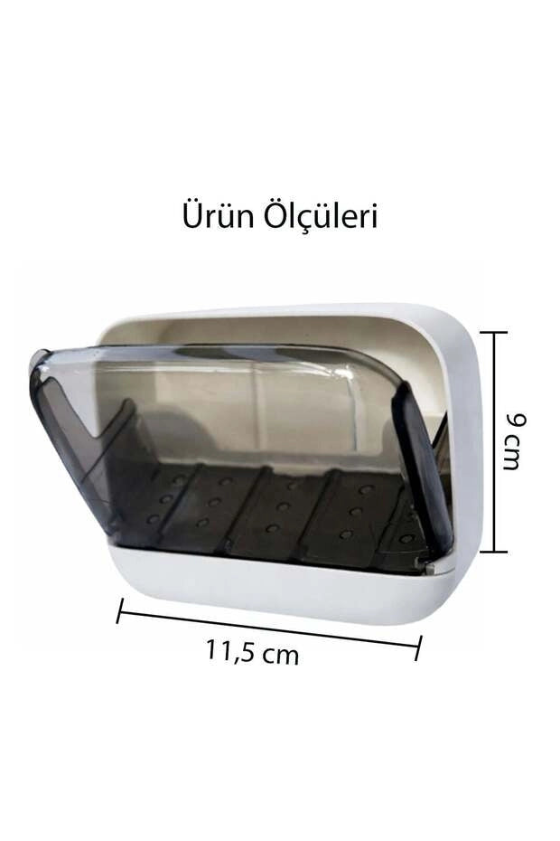 Çekmece Model Drenajlı Sabunluk | Dikdörtgen Kapaklı Katı Sabunluk