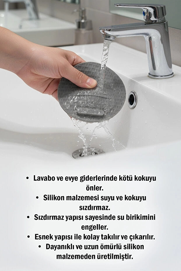 Silikon Lavabo Koku Önleyici | Sızdırmaz Gider Tıpası