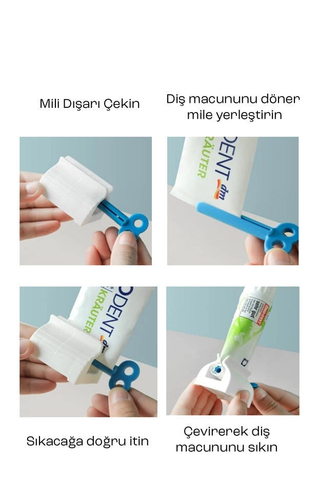 Diş Macunu Sıkacağı | Çevirmeli Tüp Sıkma Aparatı Tekli
