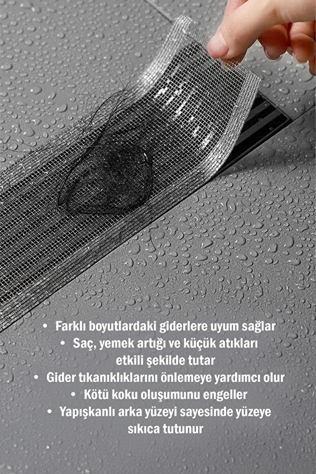 Kendinden Yapışkanlı Gider Filtresi | Banyo ve Mutfak Gider Aksesuarı