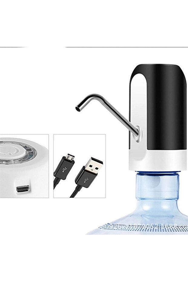 USB Şarjlı Otomatik Damacana Su Pompası | Elektrikli Su Sebili Aparatı