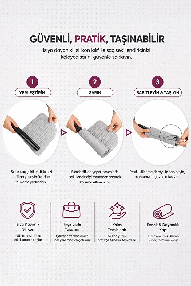 Isıya Dayanıklı Silikon Mat | Çok Fonksiyonlu Kaymaz Koruyucu