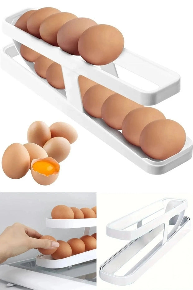 2 Katlı Otomatik Buzdolabı Yumurta Standı | Yumurtalık Rafı