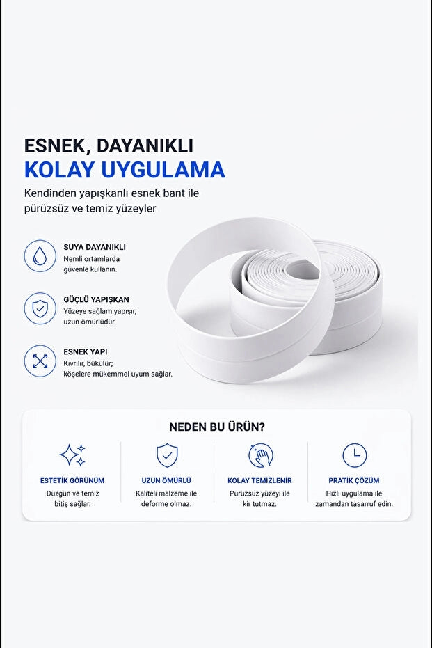 Su Sızdırmaz Derz Dolgu Bant | Mutfak, Lavabo, Klozet ve Duşakabin