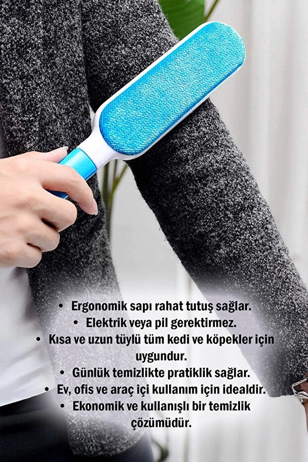 Evcil Hayvan Tüy Toplayıcı Tarak | Yıkanabilir Hazneli Tüy Temizleme Fırçası