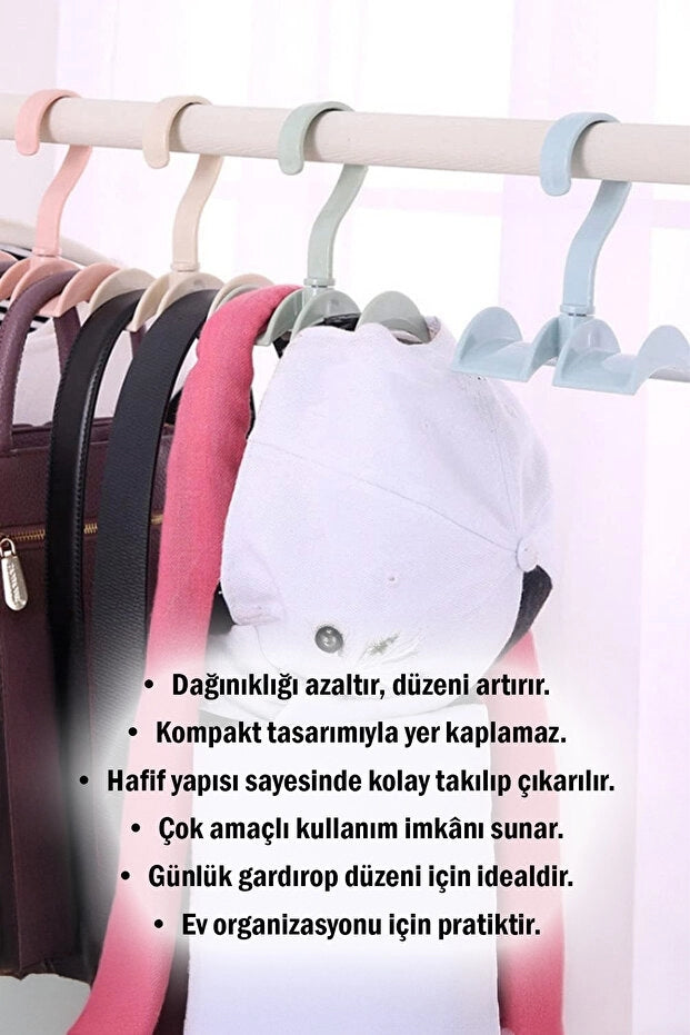 Kemer, Çanta ve Kravat Askısı | Dolap İçi Çoklu Kıyafet Askılığı