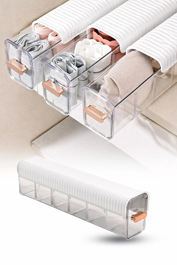 6 Bölmeli Çekmece Organizer | Sürgülü Dolap İçi Düzenleyici